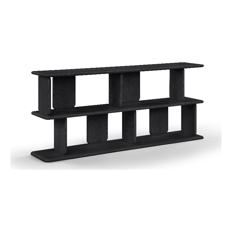 Meridian Furniture Nexa Black Solid Wood And Oak Veneer Media Console