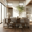 Meridian Furniture Nexa Brown Solid Wood And Oak Veneer Media Console