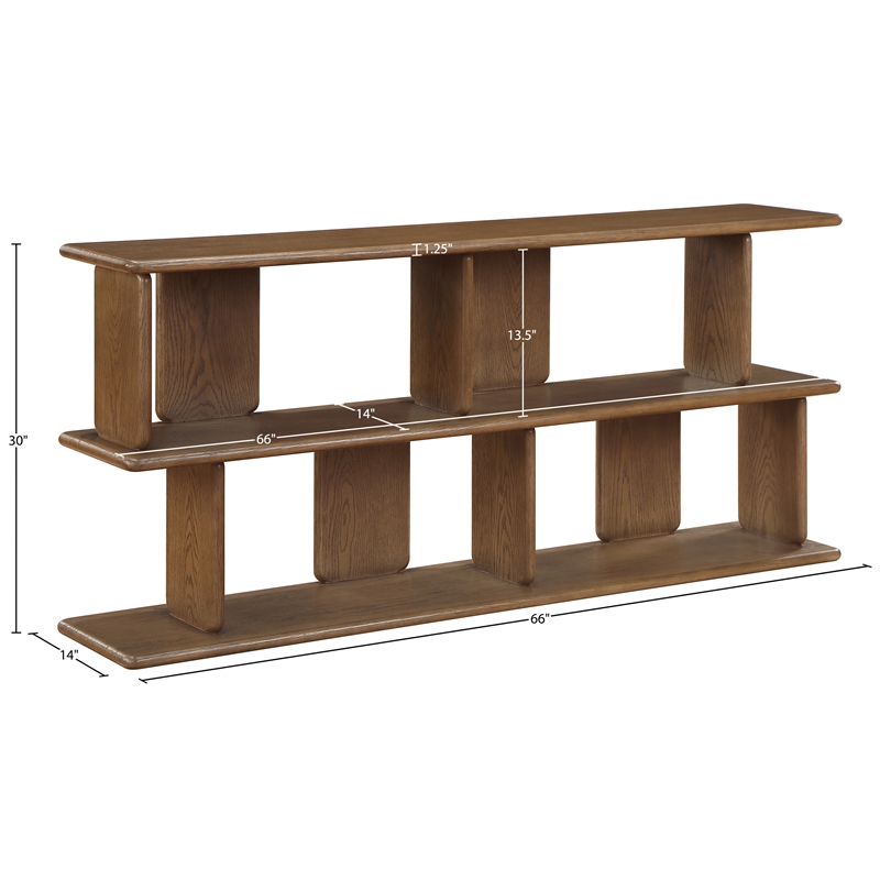 Meridian Furniture Nexa Brown Solid Wood And Oak Veneer Media Console