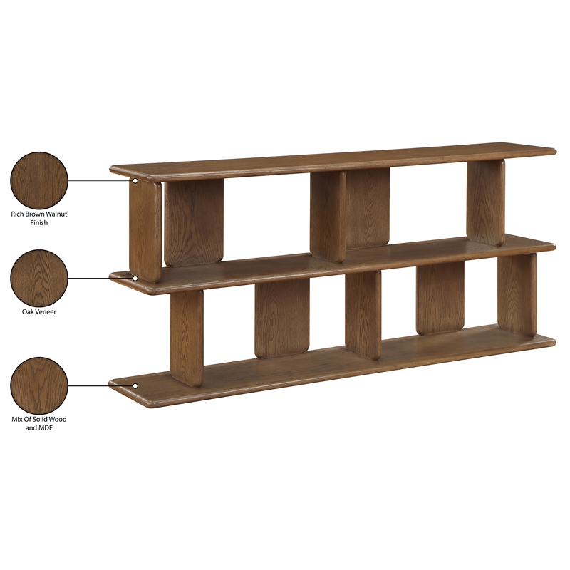 Meridian Furniture Nexa Brown Solid Wood And Oak Veneer Media Console