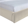 Meridian Furniture Celine Cream Velvet Upholstered Queen Bed