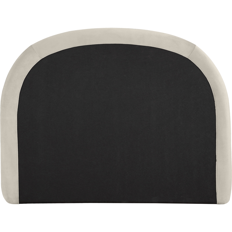 Meridian Furniture Celine Cream Velvet Upholstered Twin Bed