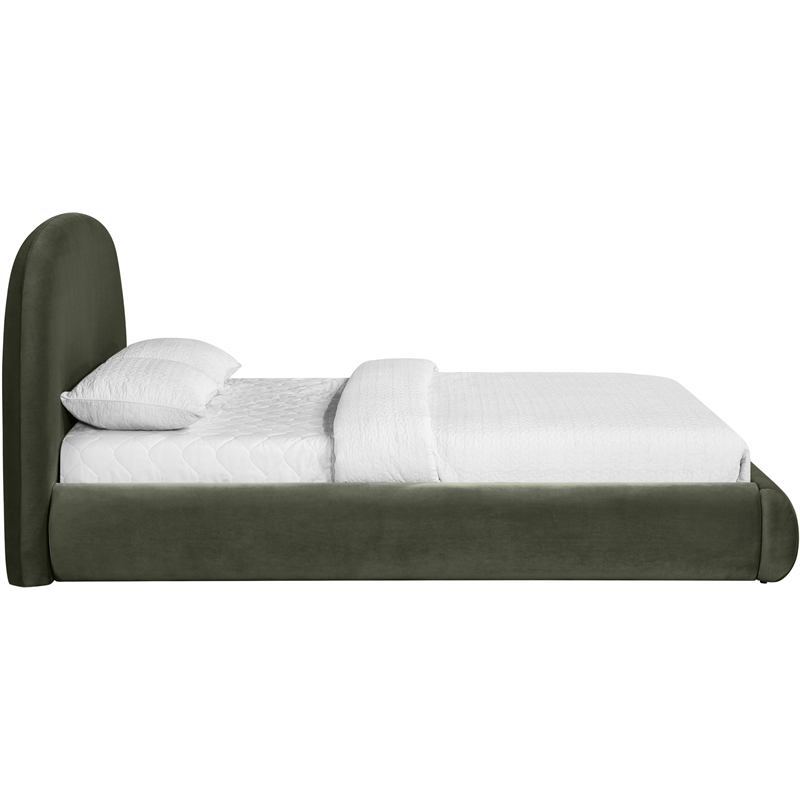 Meridian Furniture Celine Green Velvet Upholstered Full Bed