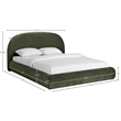 Meridian Furniture Celine Green Velvet Upholstered Queen Bed