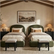 Meridian Furniture Celine Green Velvet Upholstered Twin Bed