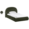 Meridian Furniture Celine Green Velvet Upholstered Twin Bed