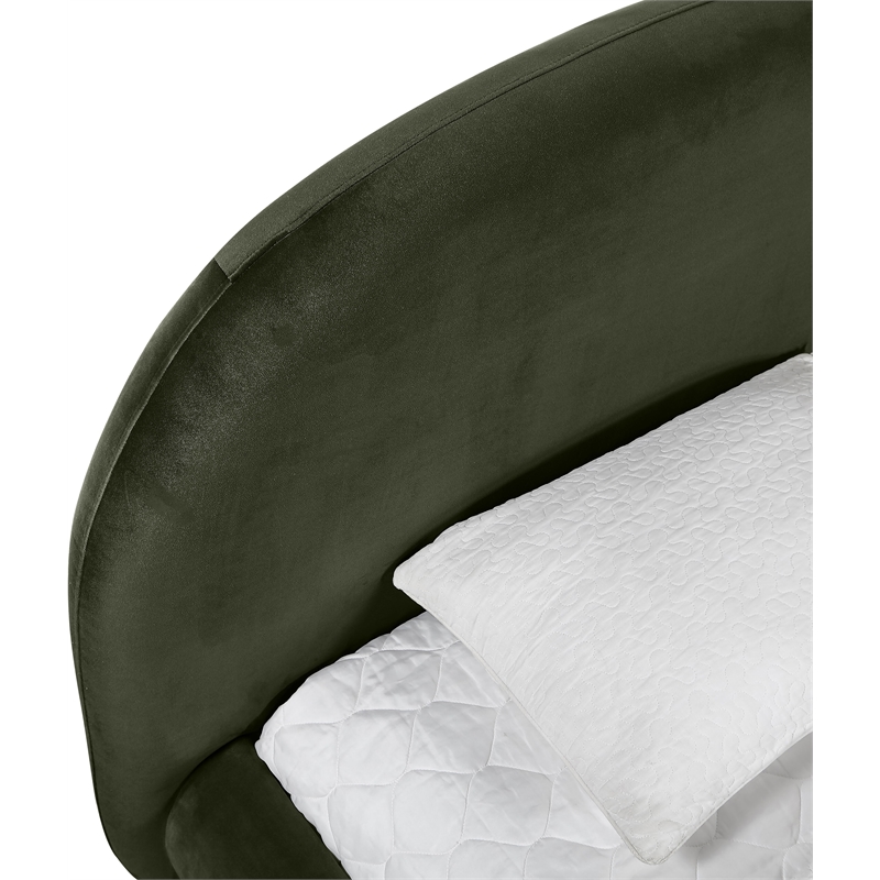 Meridian Furniture Celine Green Velvet Upholstered Twin Bed
