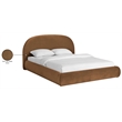 Meridian Furniture Celine Saddle Velvet Upholstered Queen Bed