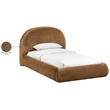 Meridian Furniture Celine Saddle Velvet Upholstered Twin Bed