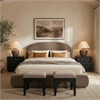 Meridian Furniture Celine Taupe Velvet Upholstered King Bed