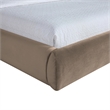 Meridian Furniture Celine Taupe Velvet Upholstered King Bed