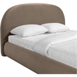 Meridian Furniture Celine Taupe Velvet Upholstered Queen Bed