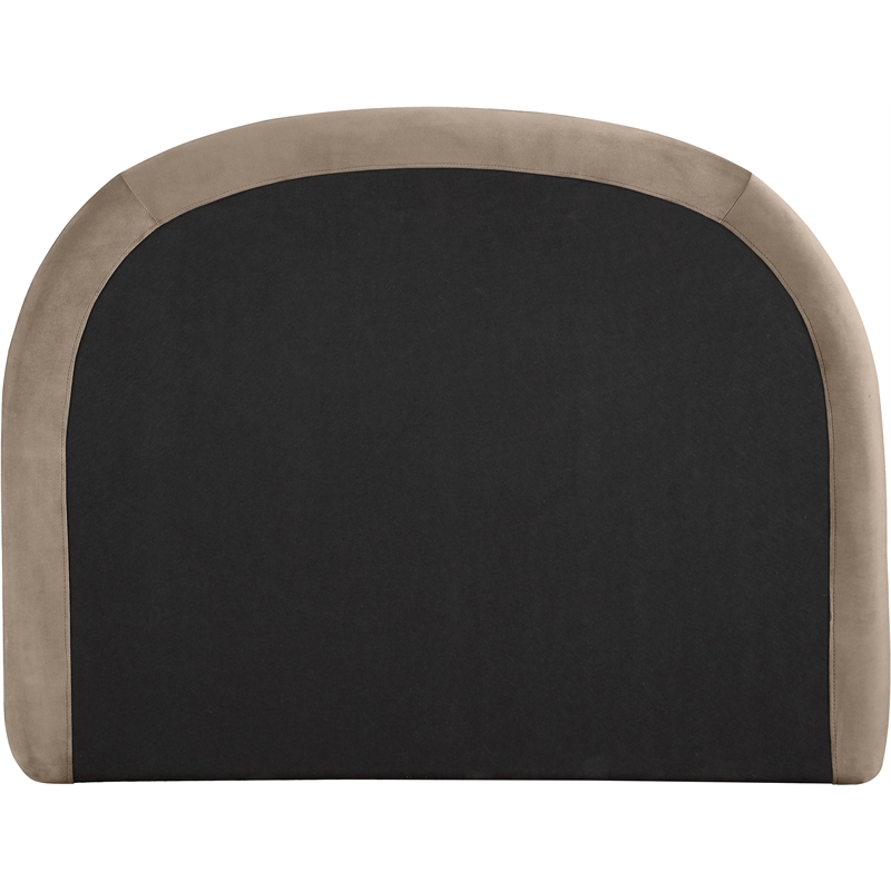 Meridian Furniture Celine Taupe Velvet Upholstered Twin Bed