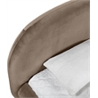 Meridian Furniture Celine Taupe Velvet Upholstered Twin Bed