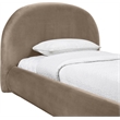 Meridian Furniture Celine Taupe Velvet Upholstered Twin Bed