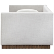 Meridian Furniture Teva Cream Linen Textured Fabric Upholstered Twin Daybed
