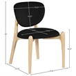 Meridian Furniture Velora Black Velvet Performance Fabric DC (Set of 2)