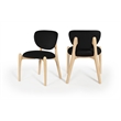 Meridian Furniture Velora Black Velvet Performance Fabric DC (Set of 2)