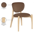 Meridian Furniture Velora Brown Velvet Performance Fabric DC (Set of 2)