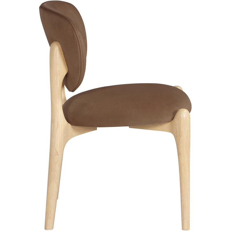 Meridian Furniture Velora Brown Velvet Performance Fabric DC (Set of 2)