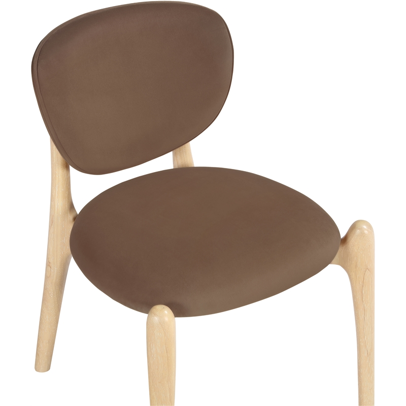 Meridian Furniture Velora Brown Velvet Performance Fabric DC (Set of 2)