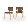 Meridian Furniture Velora Brown Velvet Performance Fabric DC (Set of 2)