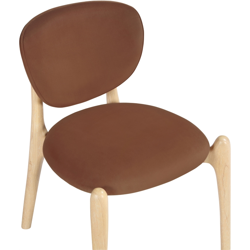 Meridian Furniture Velora Cognac Velvet Performance Fabric DC (Set of 2)