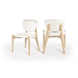 Meridian Furniture Velora Cream Velvet Performance Fabric DC (Set of 2)