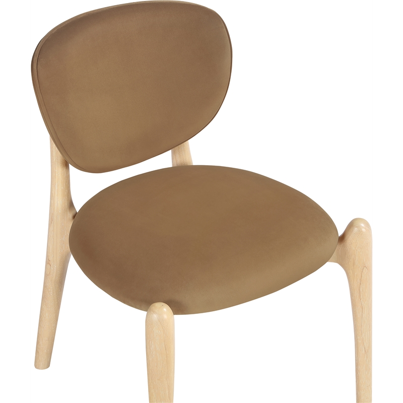 Meridian Furniture Velora Saddle Velvet Performance Fabric DC (Set of 2)