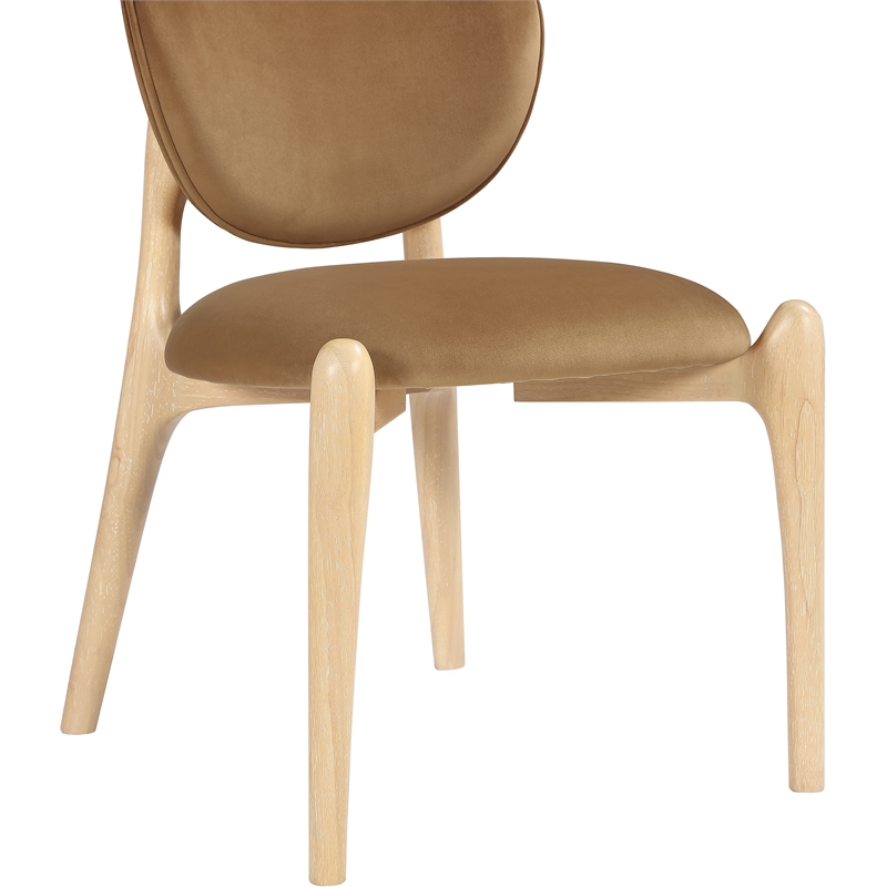 Meridian Furniture Velora Saddle Velvet Performance Fabric DC (Set of 2)