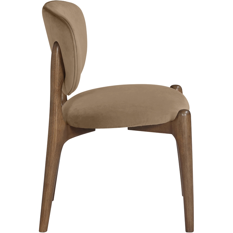 Meridian Furniture Velora Beige Velvet Performance Fabric DC (Set of 2)