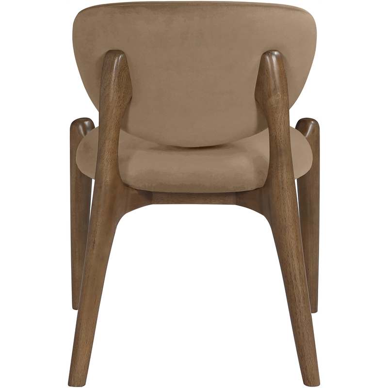 Meridian Furniture Velora Beige Velvet Performance Fabric DC (Set of 2)