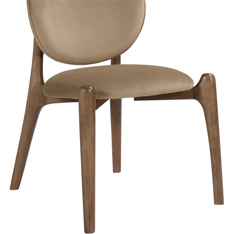 Meridian Furniture Velora Beige Velvet Performance Fabric DC (Set of 2)