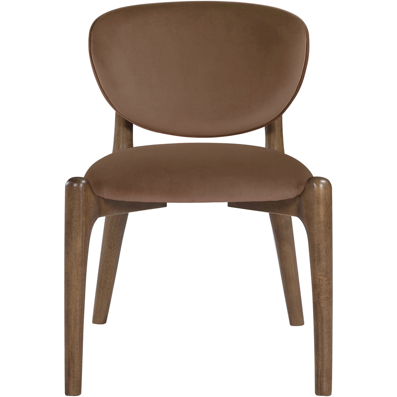 Meridian Furniture Velora Brown Velvet Performance Fabric DC (Set of 2)