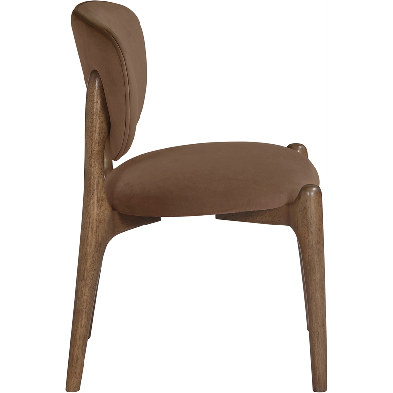 Meridian Furniture Velora Brown Velvet Performance Fabric DC (Set of 2)