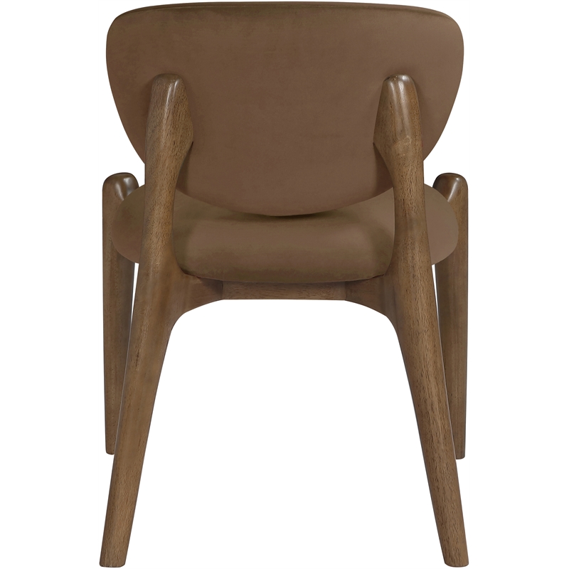 Meridian Furniture Velora Brown Velvet Performance Fabric DC (Set of 2)