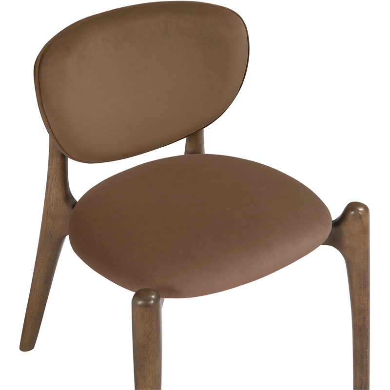 Meridian Furniture Velora Brown Velvet Performance Fabric DC (Set of 2)