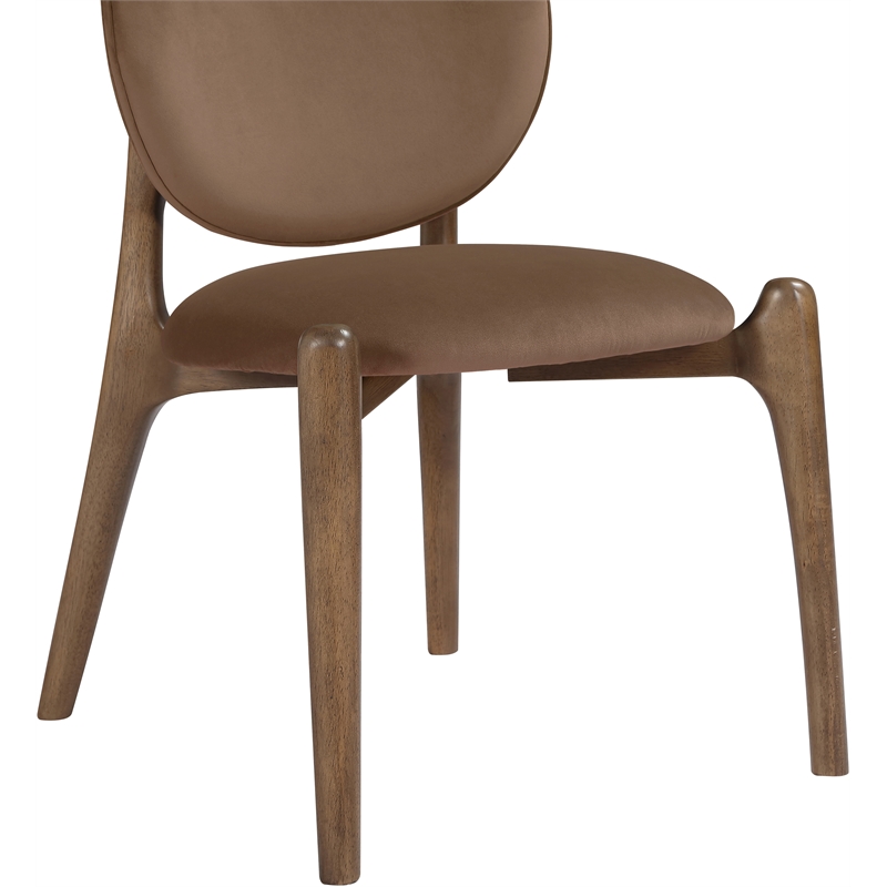 Meridian Furniture Velora Brown Velvet Performance Fabric DC (Set of 2)