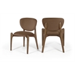 Meridian Furniture Velora Brown Velvet Performance Fabric DC (Set of 2)