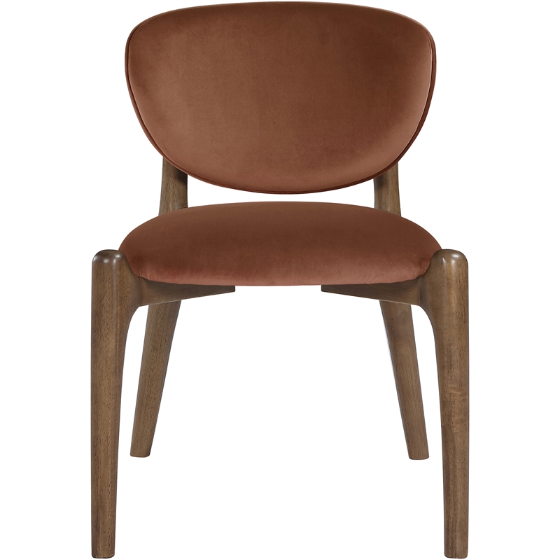 Meridian Furniture Velora Cognac Velvet Performance Fabric DC (Set of 2)