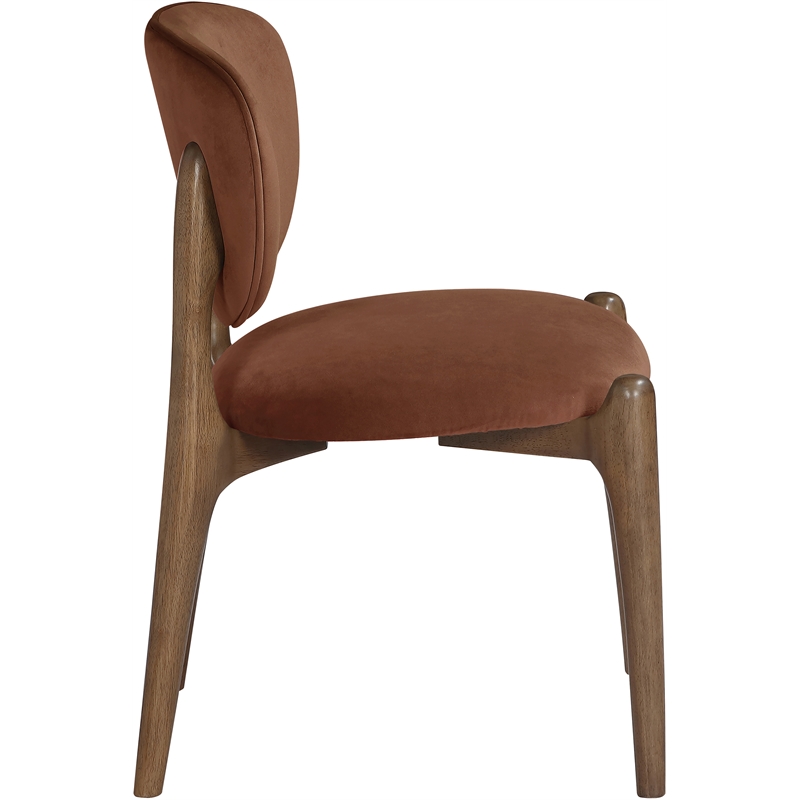 Meridian Furniture Velora Cognac Velvet Performance Fabric DC (Set of 2)