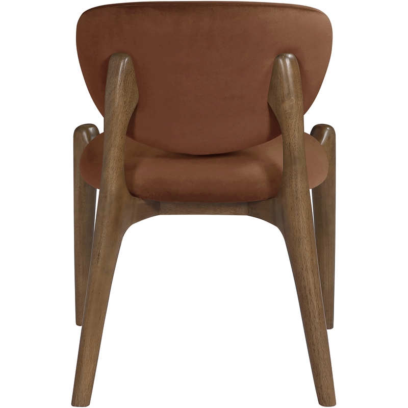 Meridian Furniture Velora Cognac Velvet Performance Fabric DC (Set of 2)