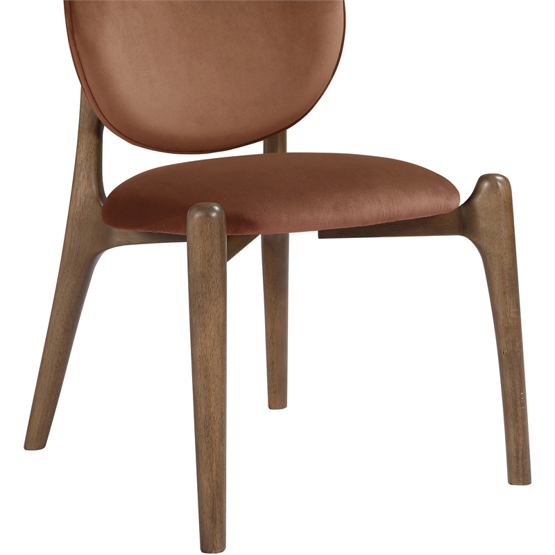 Meridian Furniture Velora Cognac Velvet Performance Fabric DC (Set of 2)