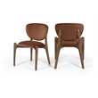 Meridian Furniture Velora Cognac Velvet Performance Fabric DC (Set of 2)