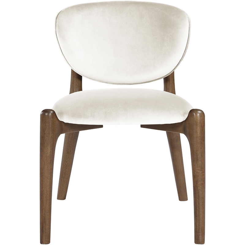 Meridian Furniture Velora Cream Velvet Performance Fabric DC (Set of 2)