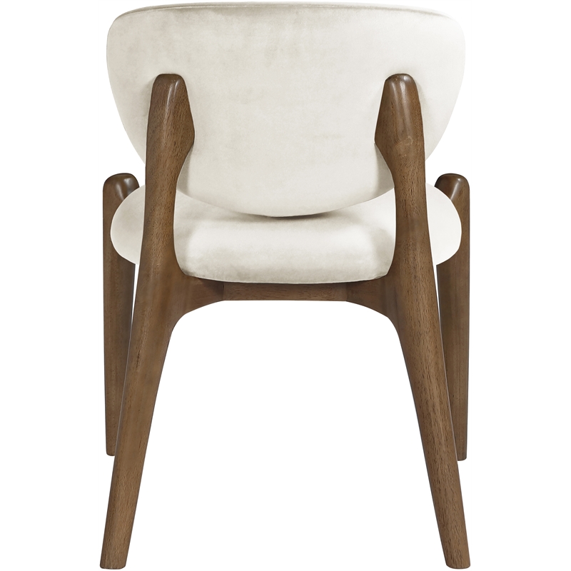 Meridian Furniture Velora Cream Velvet Performance Fabric DC (Set of 2)