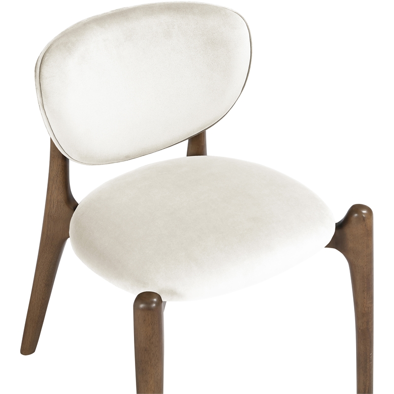Meridian Furniture Velora Cream Velvet Performance Fabric DC (Set of 2)