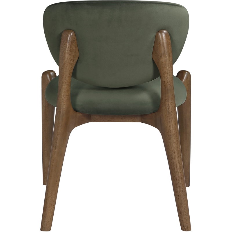 Meridian Furniture Velora Green Velvet Performance Fabric DC (Set of 2)