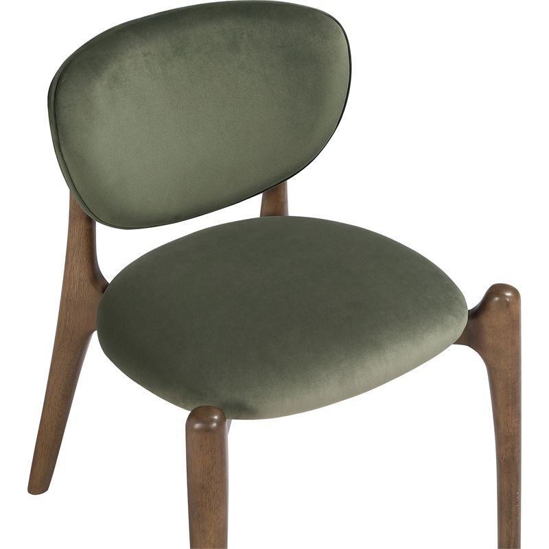 Meridian Furniture Velora Green Velvet Performance Fabric DC (Set of 2)