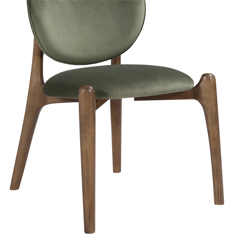 Meridian Furniture Velora Green Velvet Performance Fabric DC (Set of 2)